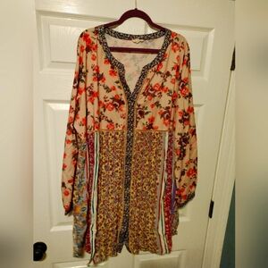 3X Oddy Mixed Print Dress